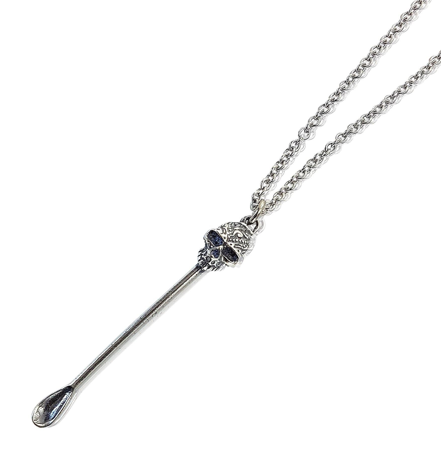 Snuff Necklace with Spoon Pendant + Spoon Detachable from Chain