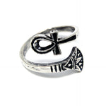 Silver Ankh Ring Egyptian Ring - Moon Raven Designs