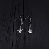 Tiny Whale Shark Earrings - Solid 925 Sterling Silver - Moon Raven Designs