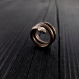 Colubrid Snake Wrap Ring - Moon Raven Designs 