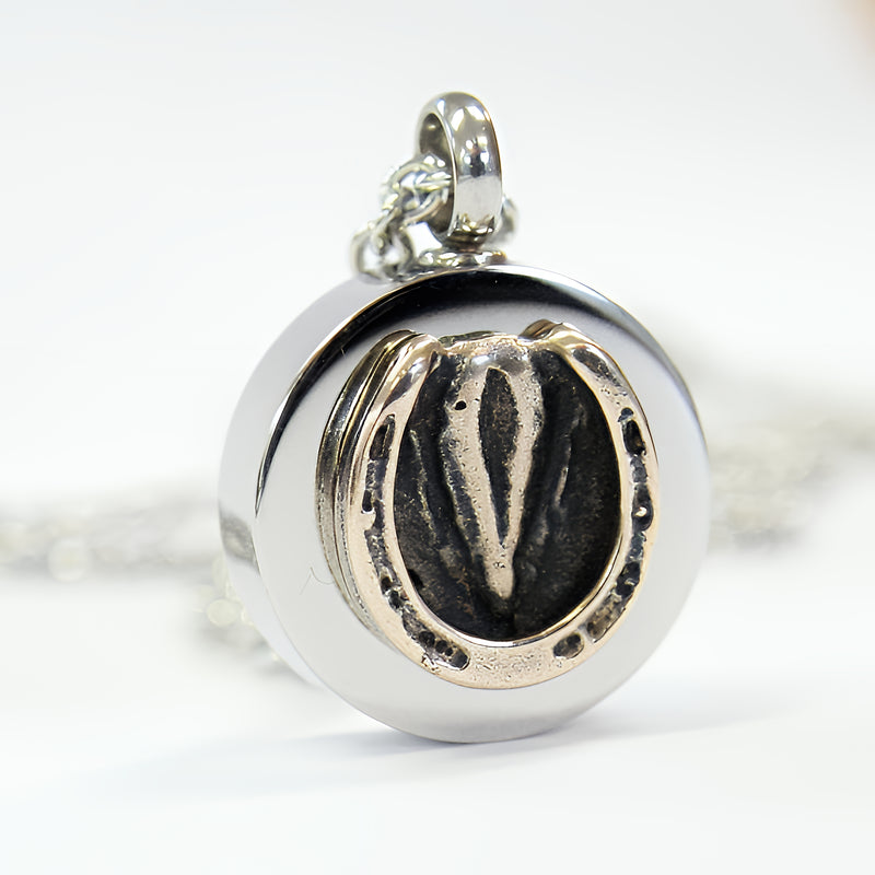 Horse Hoof Necklace Cremation Urn Necklace - Moon Raven Designs