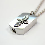 Silver Soaring Raven Cremation Urn - Moon Raven Designs