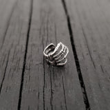 Skeleton Hand Ear Cuff - Solid Hand Cast Sterling Silver - Statement Ear Jewelry Gift for Him or Her