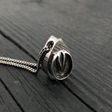 Barefoot Horse Hoof Cremation Ash Urn Pendant Necklace - Bronze and Stainless Steel - Custom Engraved Personalised Equine Bereavement Gift