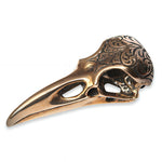 Engraved Raven Skull Pendant - Moon Raven Designs