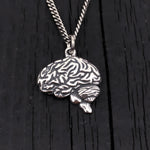 Brain Necklace Sterling Silver Anatomical Brain Neuro Jewelry Neurologist Gift Cerebral Cranium Medical Doctor Nurse Present Pendant