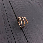Gold ring with three claw designs, elegant craftsmanship | Moon Raven