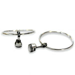 Piston And Rod Hoop Earrings - Moon Raven Designs