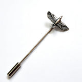 Soaring Raven in Flight Ascot Stickpin - Moon Raven Designs