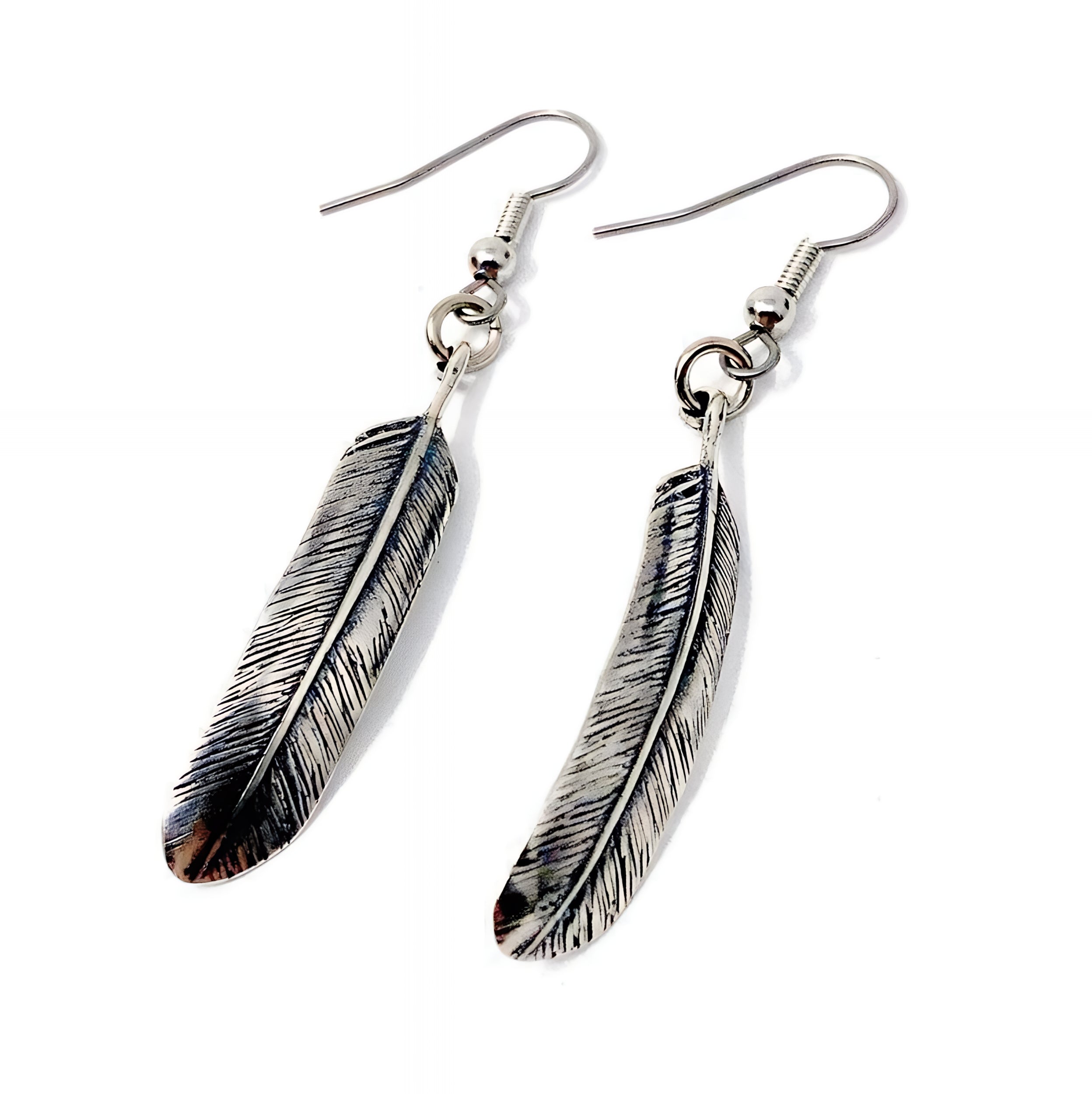 3D Feather Earrings - Moon Raven Designs