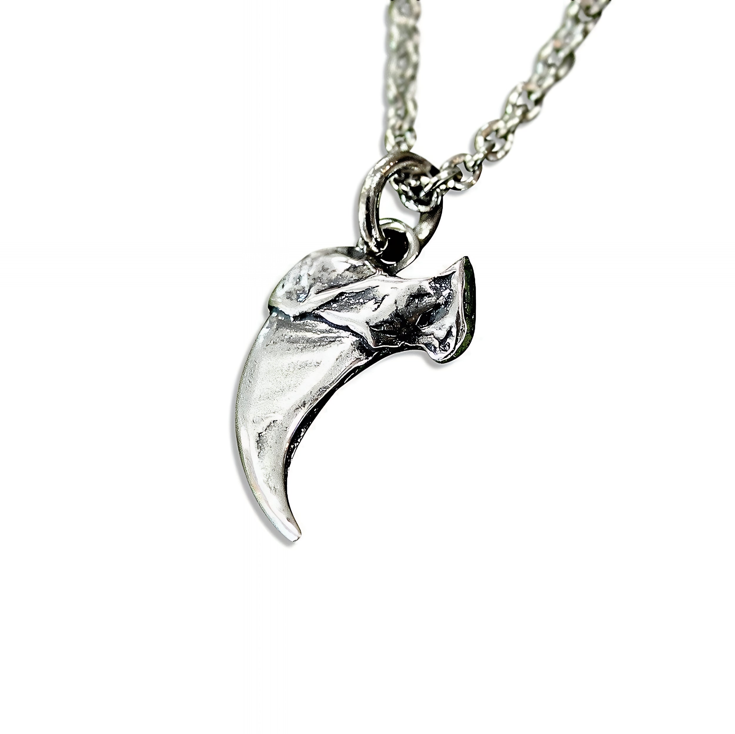 Domestic House Cat Claw Charm Necklace Solid Sterling Silver Pet Kitty Claw - Moon Raven Designs