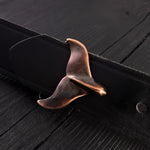 Whale Tail Belt Buckle Humpback Whale Fluke in Solid Bronze - Moon Raven Designs