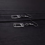 Tiny Guillotine Earrings - Solid Hand Cast 925 Sterling Silver on Stainless Steel Hooks - Moon Raven Designs