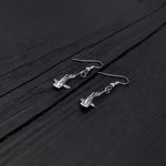 Tiny Whale Shark Earrings - Solid 925 Sterling Silver - Moon Raven Designs