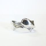 Whale Shark Wrap Ring - Solid 925 Sterling Silver - Nautical Ocean Rare Animal - Rhincodon Jewelry Gift - Polished Oxidized Finish