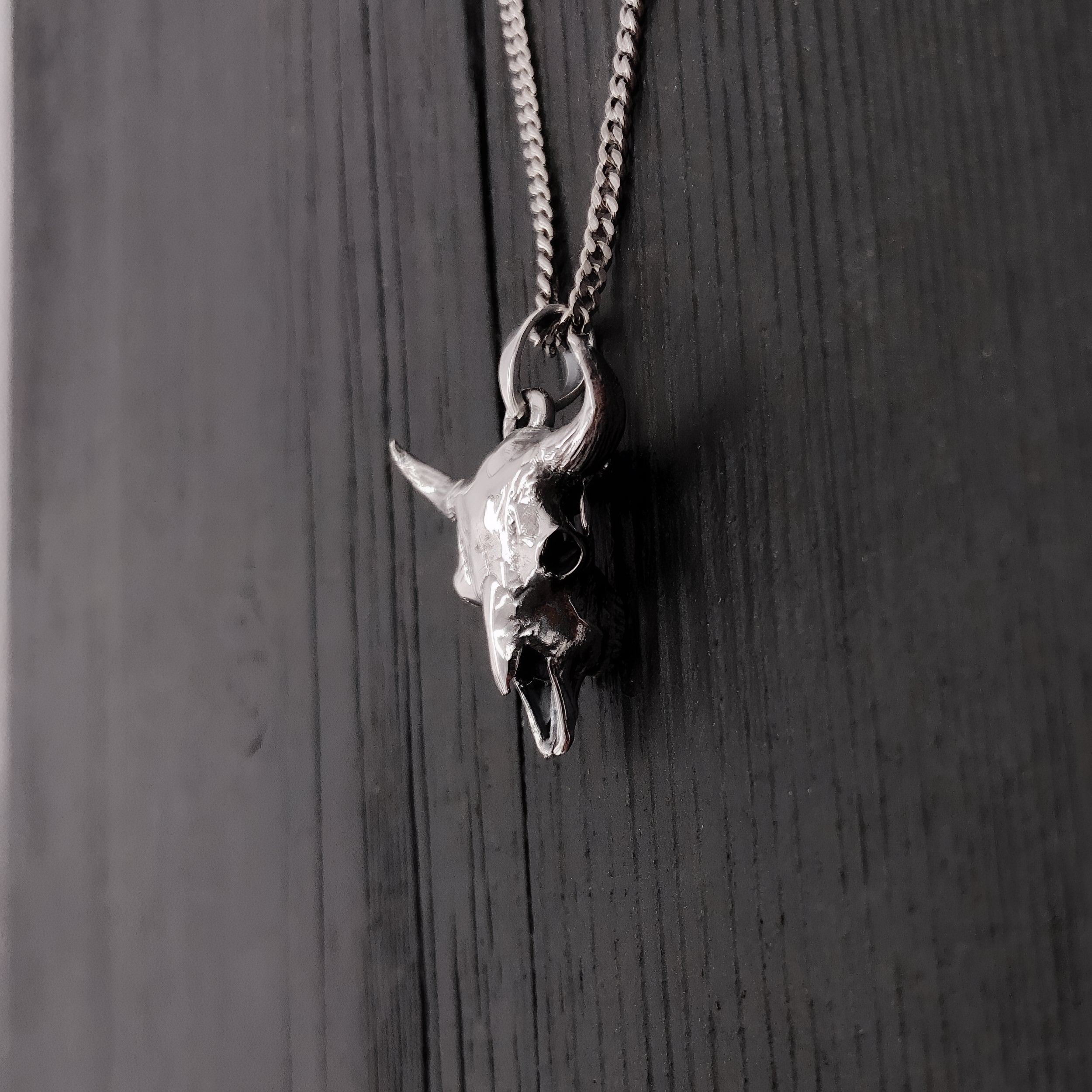 Silver Bison Silver Bison Necklace - Moon Raven Designs Sterling Silver