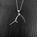 Grim Reaper Scythe Pendant Necklace in Solid 925 Sterling Silver - Unisex Jewelry Gift - Multiple Chain Lengths