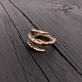 Gold ring with snake wrapped around, unique design | Moon Raven
