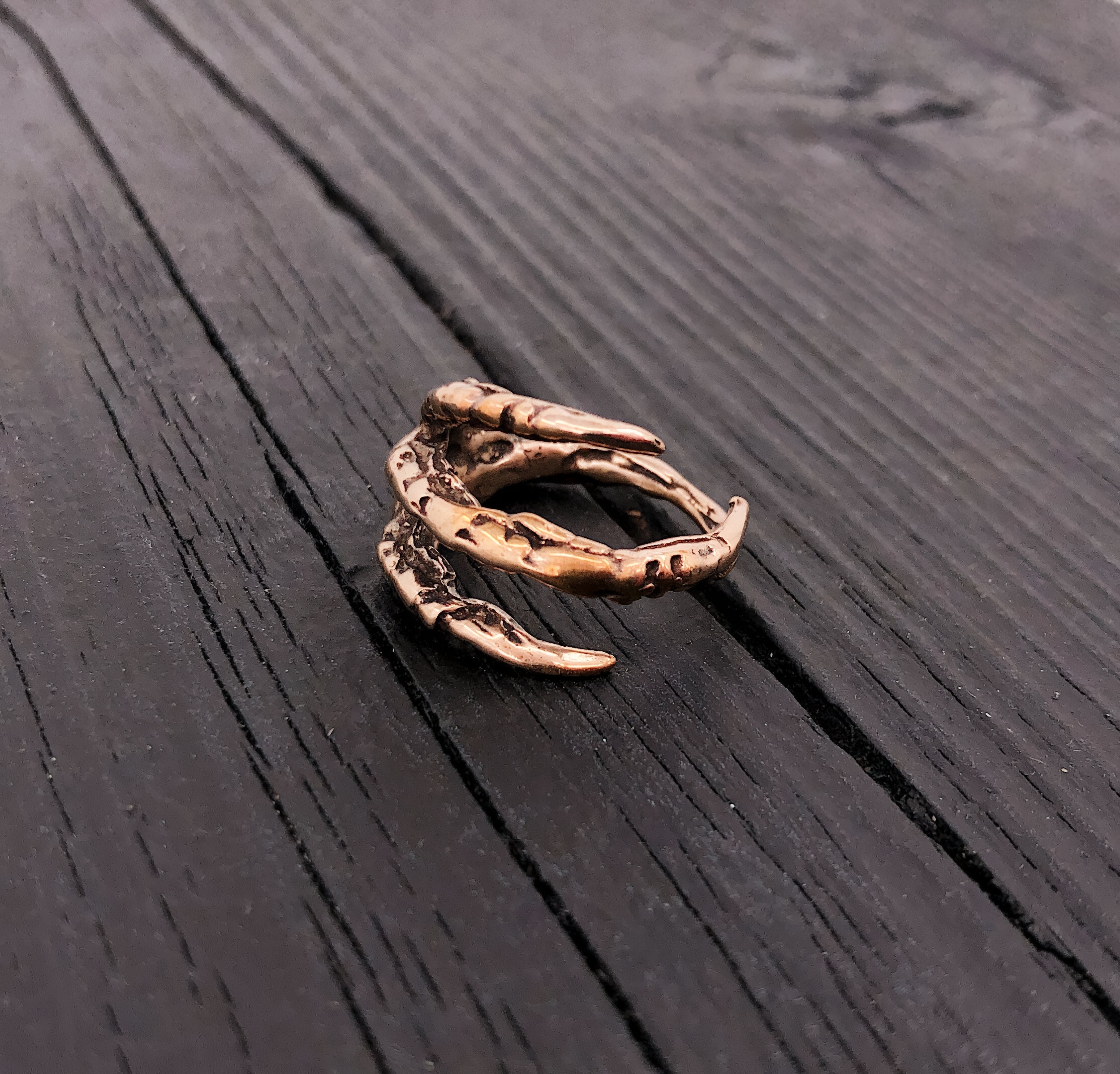 Gold ring with snake wrapped around, unique design | Moon Raven
