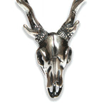 Sterling Deer Skull Pendant Necklace - Moon Raven Designs
