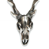 Sterling Deer Skull Pendant Necklace - Moon Raven Designs