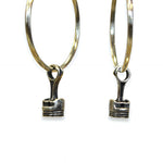 Piston And Rod Hoop Earrings - Moon Raven Designs