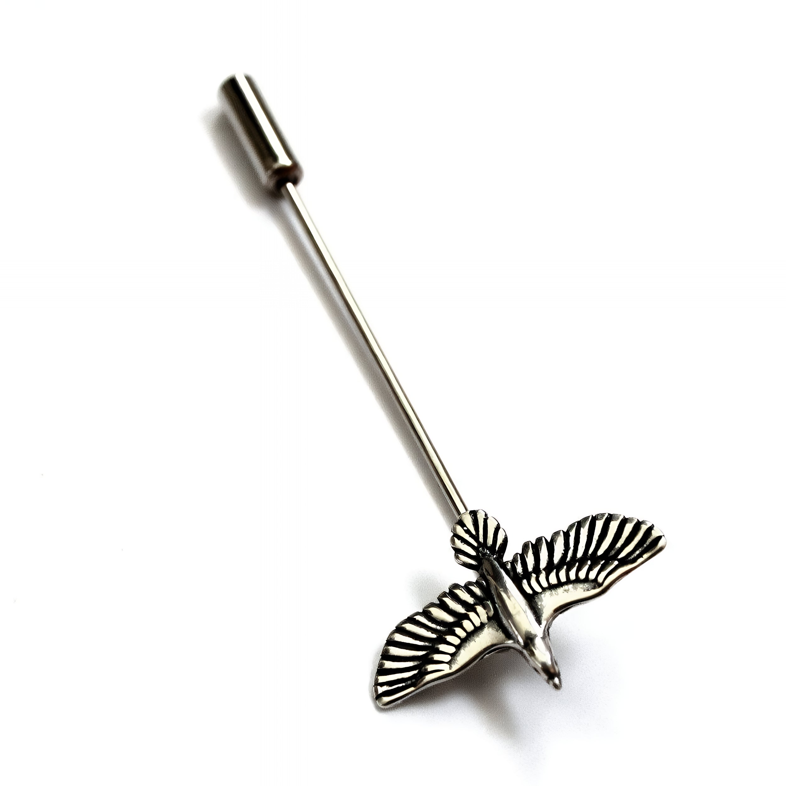 Soaring Raven in Flight Ascot Stickpin - Moon Raven Designs
