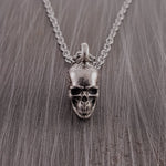 Human Skull Cremation Ash Urn Charm Necklace - Moon Raven Designs