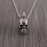 Human Skull Cremation Ash Urn Charm Necklace - Moon Raven Designs