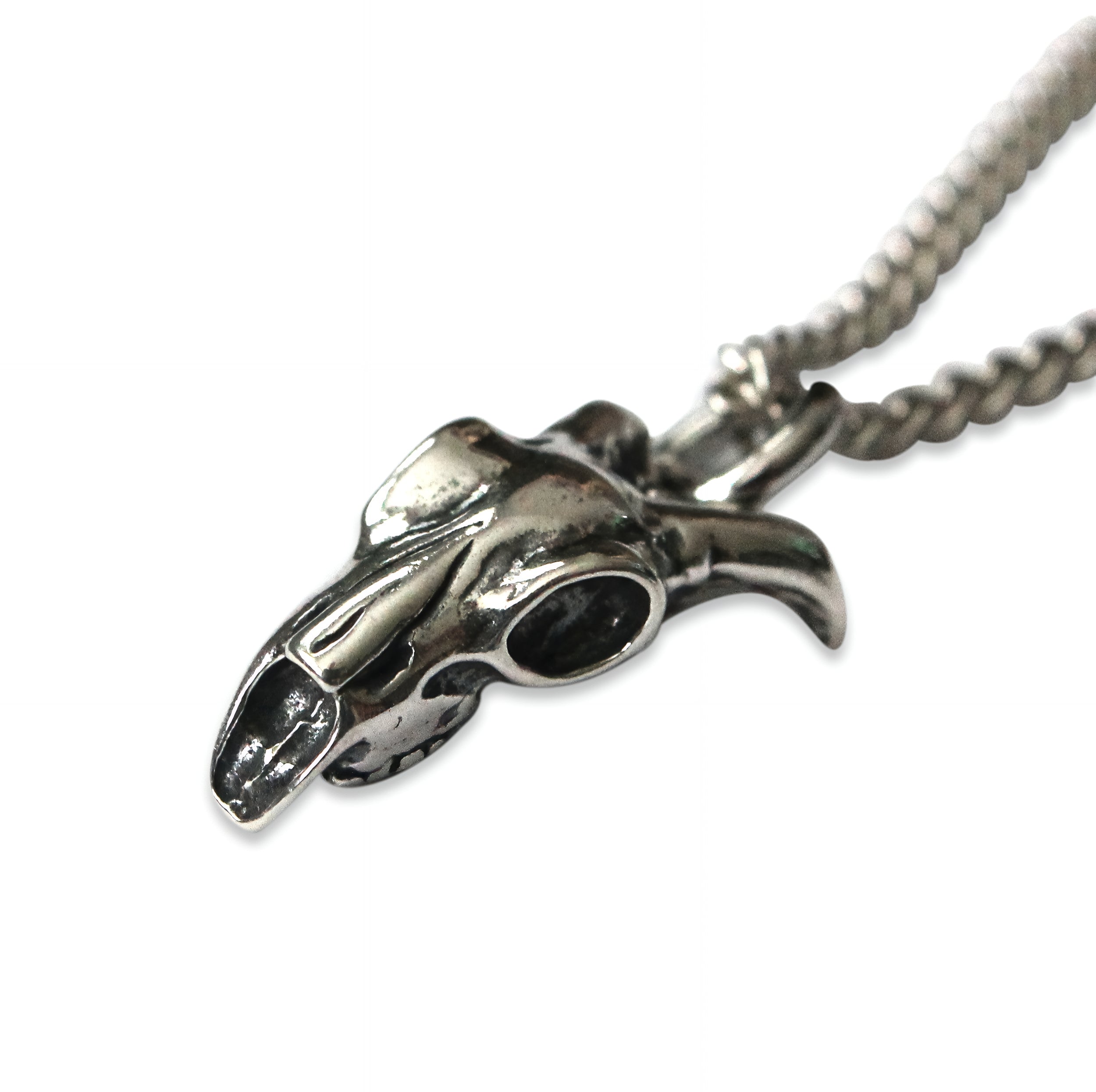Tiny Ram Skull Necklace - Moon Raven Designs