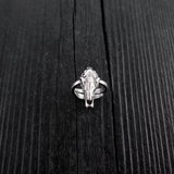 Horse Skull Ring - Solid Hand Cast Silver Plated Bronze - Oxidised Finish - Sizes 5 to 11 Available - Rare Unique Gift for Him or Her