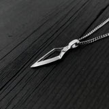 Sterling Silver 3D Pierced Broadhead Pendant | Unique Bow-Hunting Gift | Handmade Hunter Jewelry - Unisex Gift