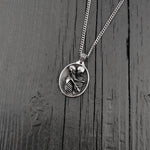 Silver necklace with delicate bird pendant, elegant for all | Moon Raven