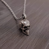 Human Skull Cremation Ash Urn Charm Necklace - Moon Raven Designs