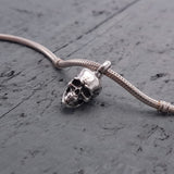 Human Skull Cremation Ash Urn Bracelet Charm - Moon Raven Designs
