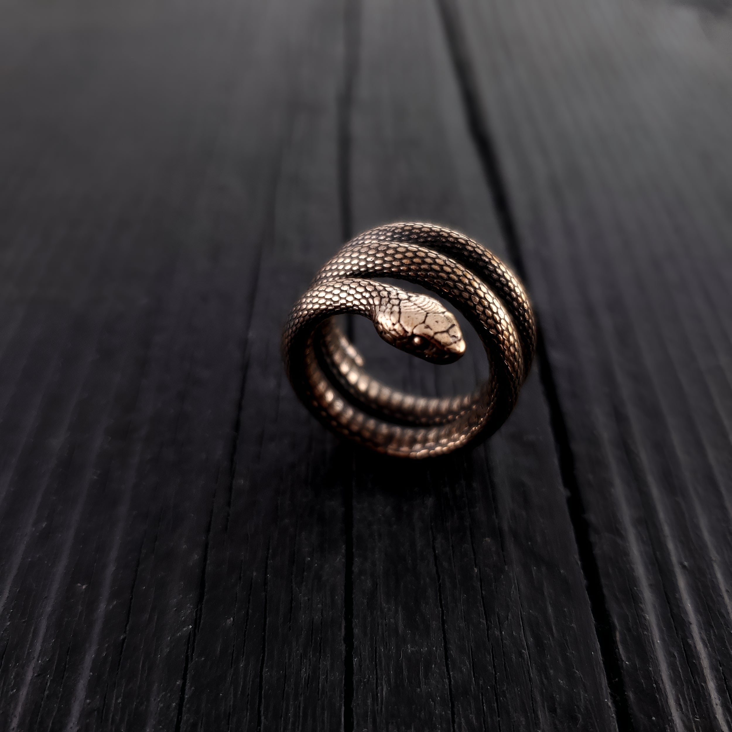 Colubrid Snake Wrap Ring - Moon Raven Designs 