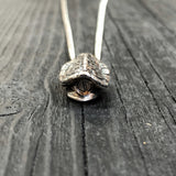 Turtle Shell Cremation Urn Necklace  in Solid Sterling SilverTerrapin Bereavement Memorial Gift