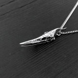 Pterodactyl Skull in Solid Sterling Silver Pterosaur - Rare and Unique Dinosaur Jewelry Pternodon