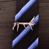 Elk Antler Tie Bar Silver Plated Elk Antler Tie Clasp Deer Antler