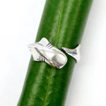 Whale Shark Wrap Ring - Solid 925 Sterling Silver - Nautical Ocean Rare Animal - Rhincodon Jewelry Gift - Polished Oxidized Finish