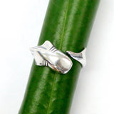 Whale Shark Wrap Ring - Solid 925 Sterling Silver - Nautical Ocean Rare Animal - Rhincodon Jewelry Gift - Polished Oxidized Finish