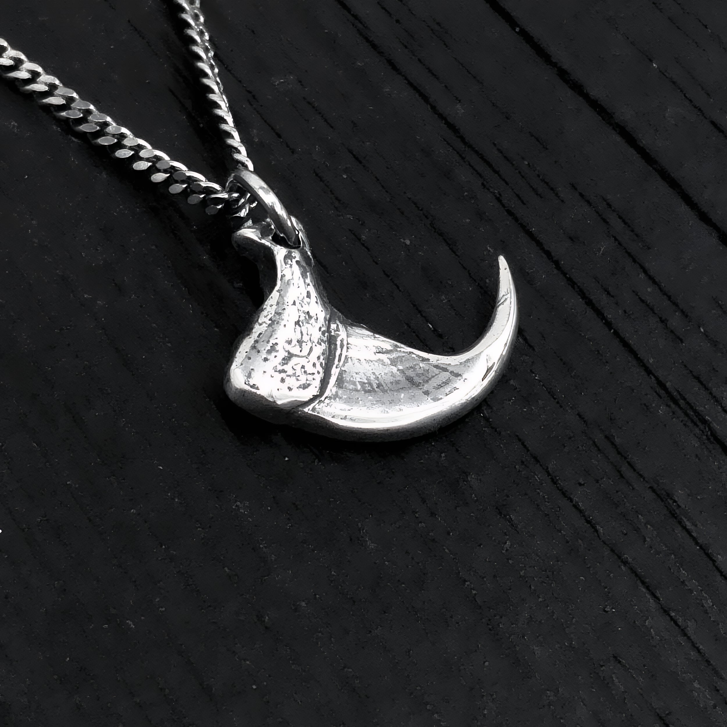 Sterling Silver 3D Bobcat Claw Pendant - Realistic Wild Cat Claw Jewelry - Solid Silver Claw Necklace - Nature Inspired Statement Piece