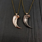 Two necklaces with large horn pendants, bold jewelry | Moon Raven