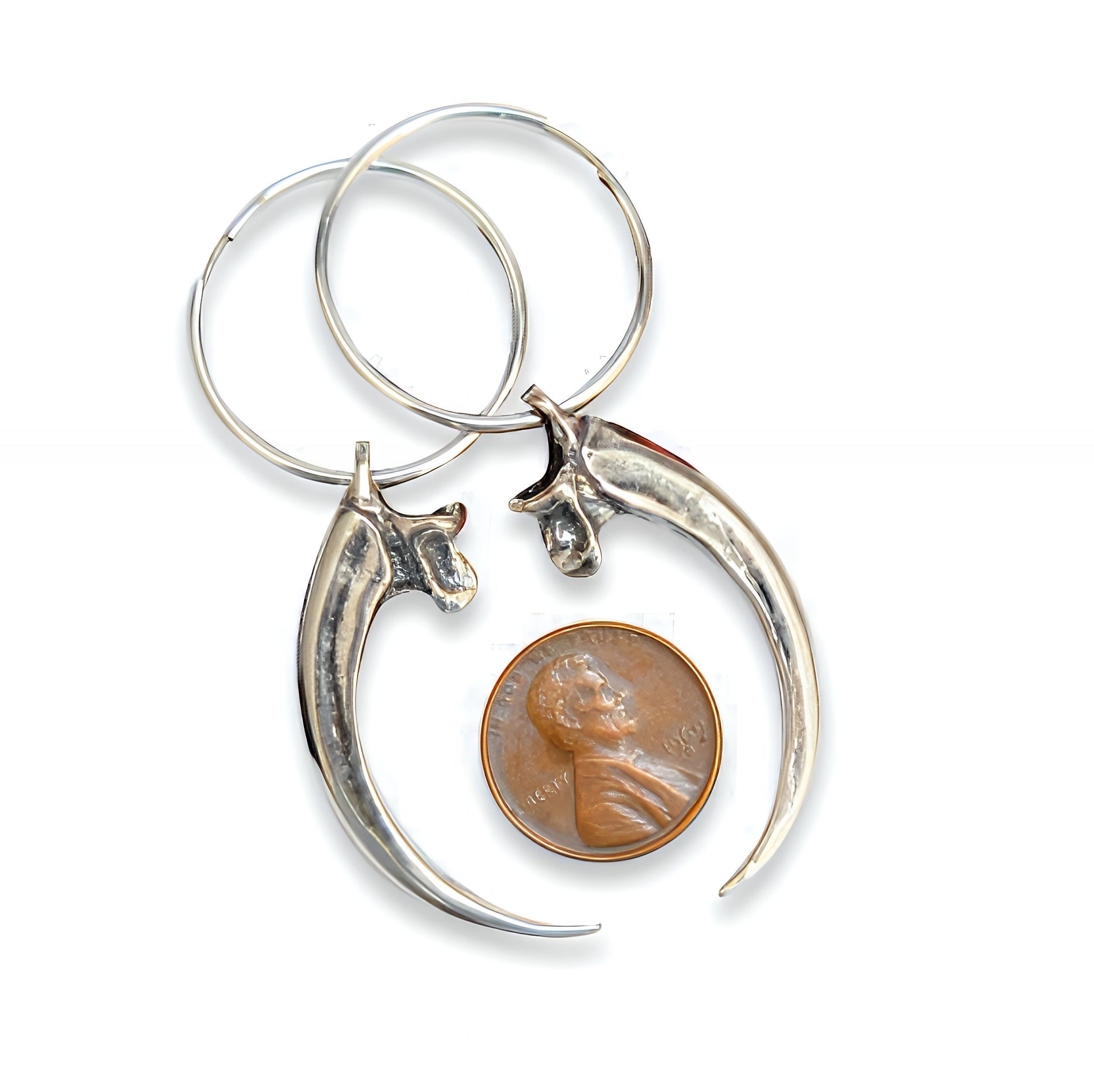 Eagle Talon Hoop Earrings - Moon Raven Designs