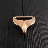 Whale Tail Belt Buckle Humpback Whale Fluke in Solid Bronze - Moon Raven Designs