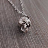 Human Skull Cremation Ash Urn Charm Necklace - Moon Raven Designs