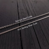 Engraved Raven Skull Pendant Necklace - Solid Hand Cast Stainless Steel - Polished Finish - Multiple Chain Options - Unisex Bird Skull Gift