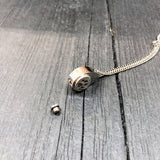 Cat Paw Print Tear Drop Cremation Ash Urn Necklace - Sterling Silver on Stainless Steel - Custom Engraved Personalised Mourning Pet Urn