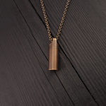 Dog Paw Print Tear Drop Cremation Ash Urn Necklace - Solid Bronze - Custom Engraved Personalised Mourning Pet Urn