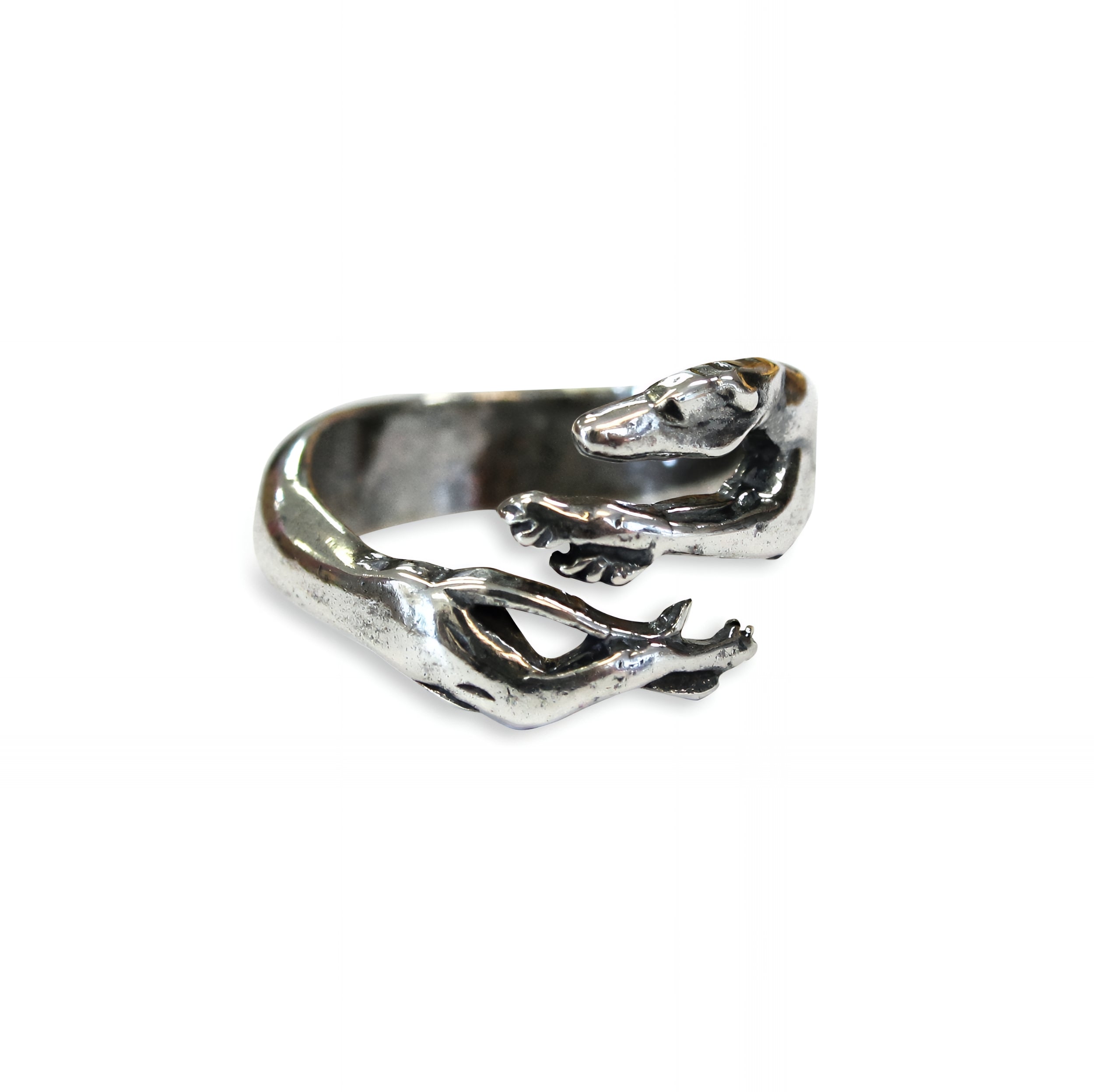 Greyhound Ring in Solid Sterling Silver Greyhound Ring Greyhound Dog Jewelry